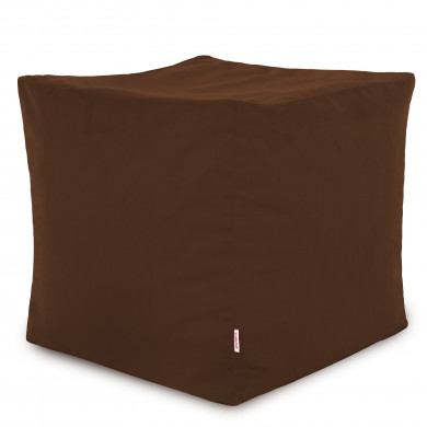 Braun Sitzhocker Plüsch Cubo