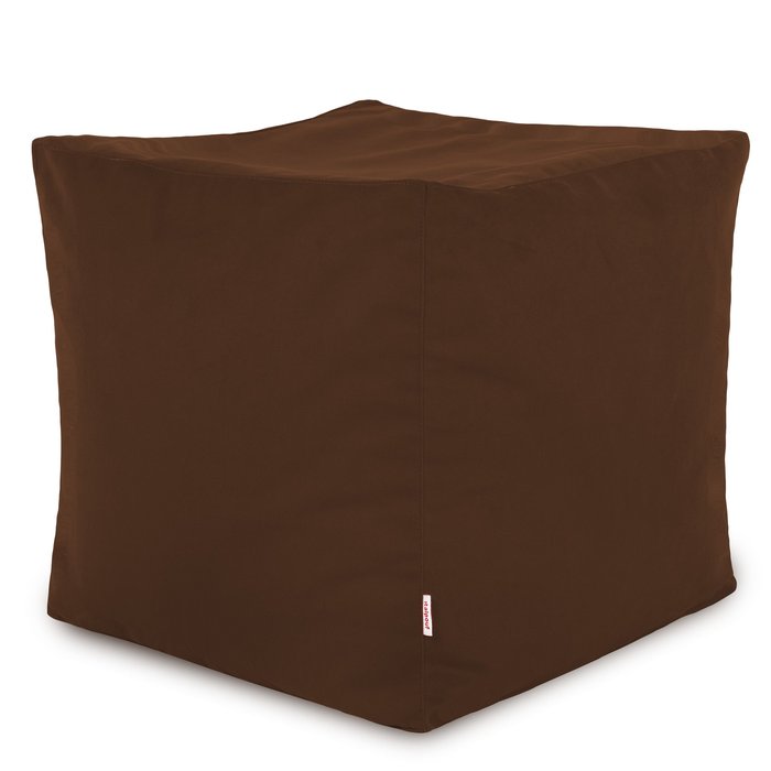 Marron Pouf Cube Intérieure velours