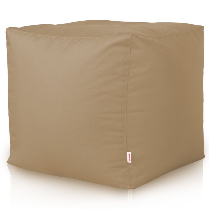 Beige Pouf Cube Jardin nylon