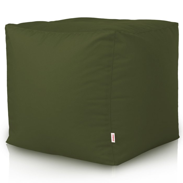 Vert foncé Pouf Cube Jardin nylon