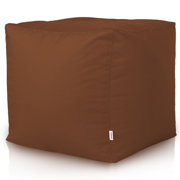 Marron Pouf Cube Jardin nylon