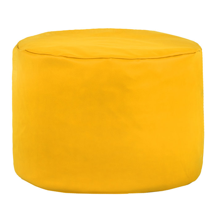 Jaune Pouf Cylindre simili-cuir