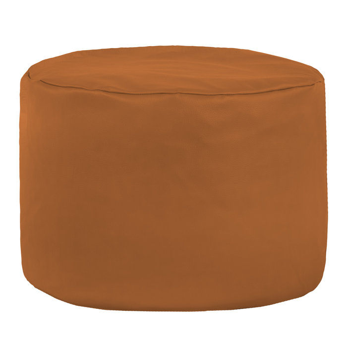 Marron clair Pouf Cylindre simili-cuir