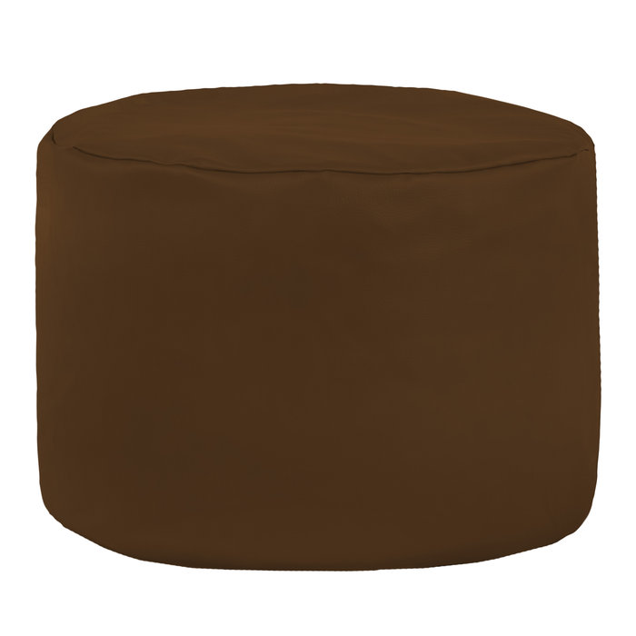 Marron Pouf Cylindre simili-cuir