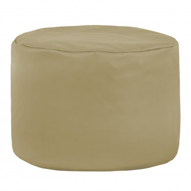 Dunkelbeige Sitzwürfel Kunstleder Cilindro