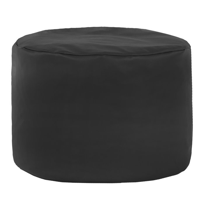 Noir Pouf Cylindre simili-cuir