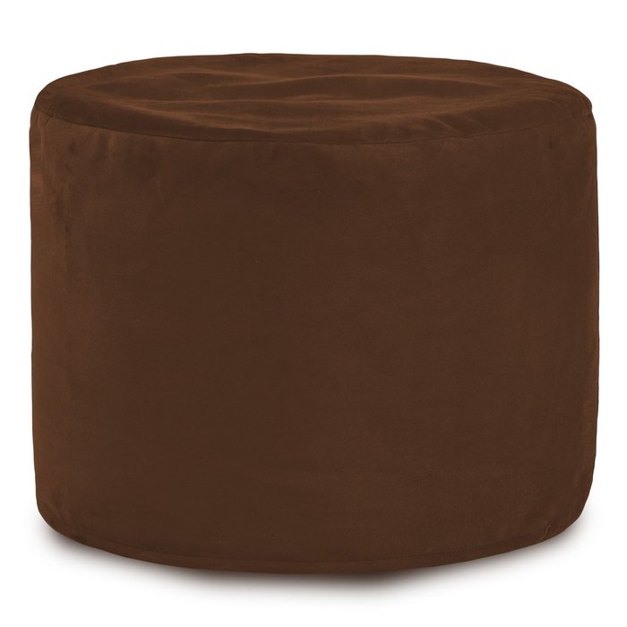 Marron Pouf Cylindre velours