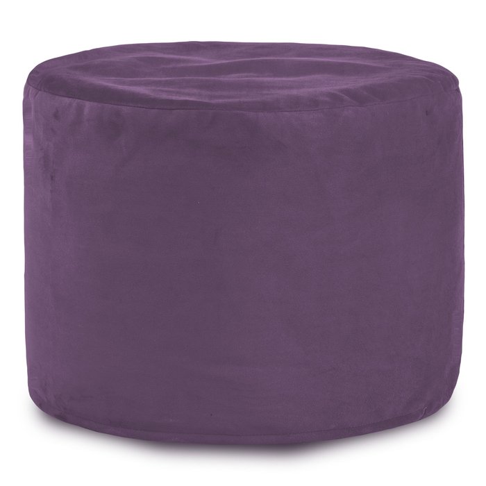 Violet Pouf Cylindre velours