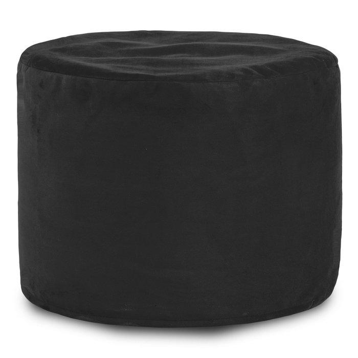 Noir Pouf Cylindre velours