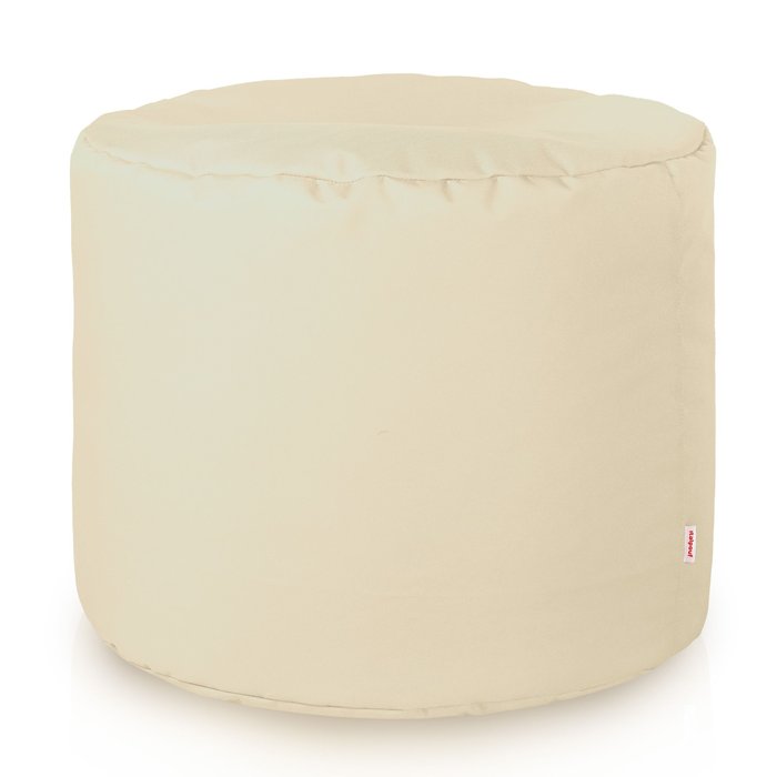 Crème Pouf Cylindre Extérieur nylon