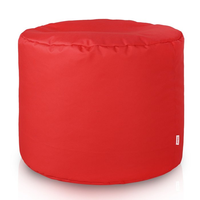 Rouge Pouf Cylindre Extérieur nylon