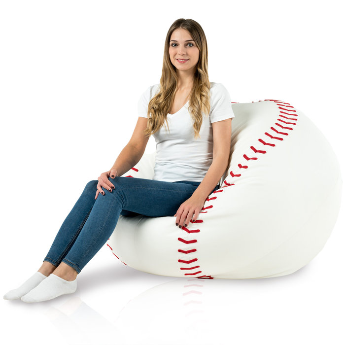 Pouf XL Base-ball Simili-Cuir