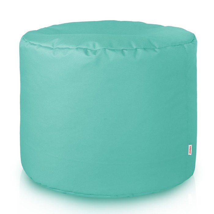 Turquoise Pouf Cylindre Extérieur nylon