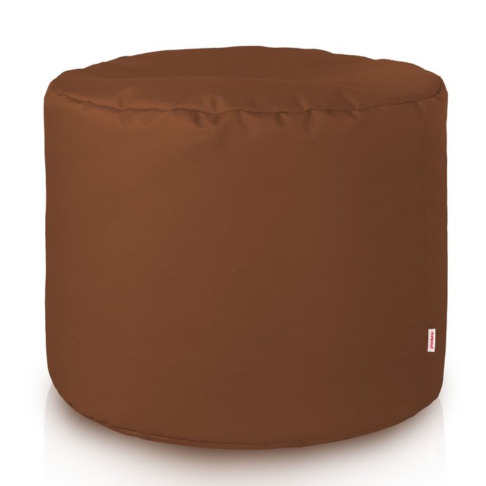 Marron Pouf Cylindre Extérieur nylon