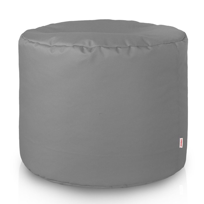 Gris Pouf Cylindre Extérieur nylon