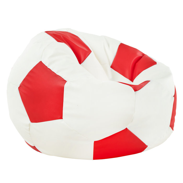 Rouge Pouf De Football simili-cuir