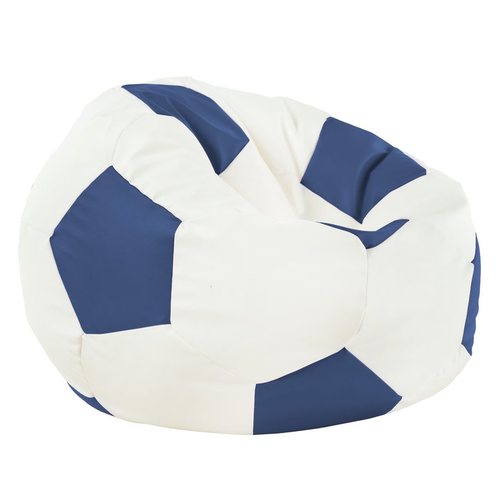 Bleu Pouf De Football simili-cuir