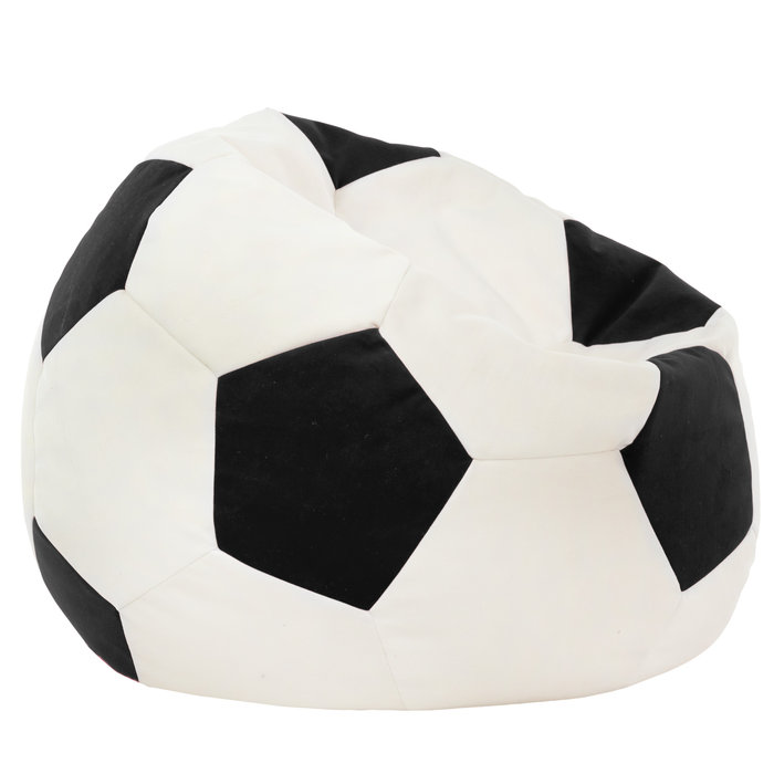 Noir Pouf De Football velours