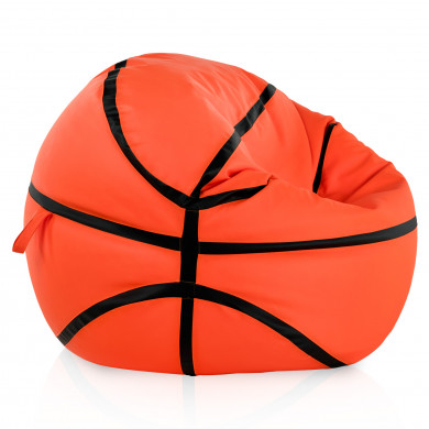 Orange Pouf Ballon De Basketball simili-cuir