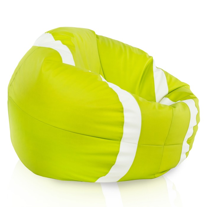 Lime Pouf Balle De Tennis Simili-Cuir