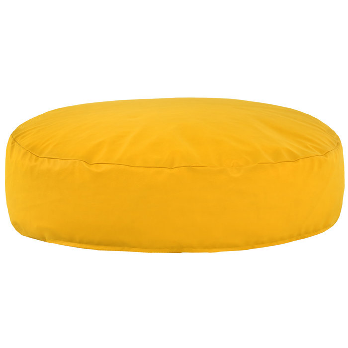 Jaune Coussin Rond Monaco simili-cuir