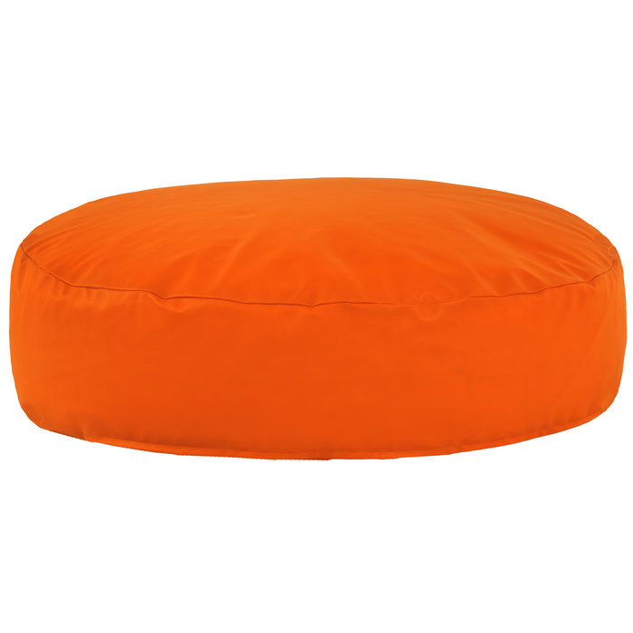 Orange Bodensitzkissen Kunstleder Jugendzimmer