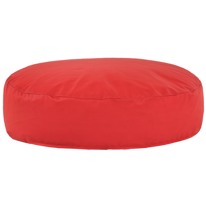 Rouge Coussin Rond Monaco simili-cuir