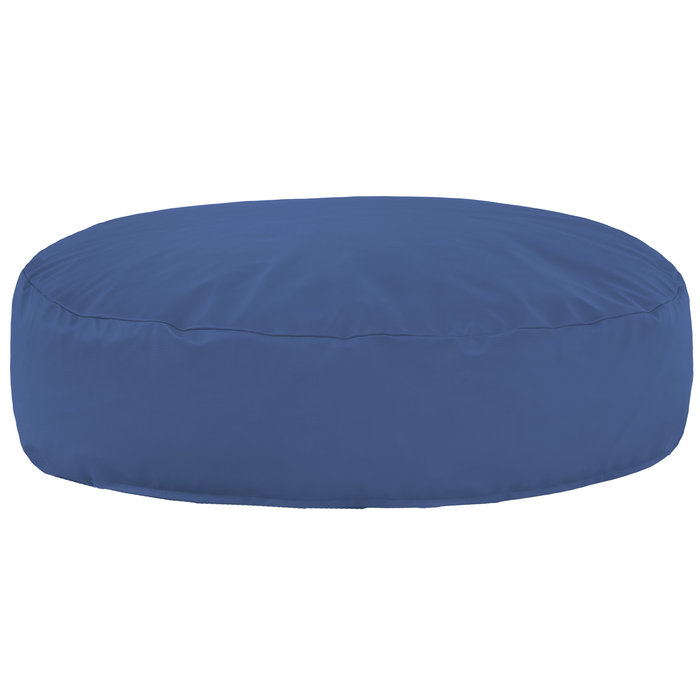 Bleu Coussin Rond Monaco simili-cuir