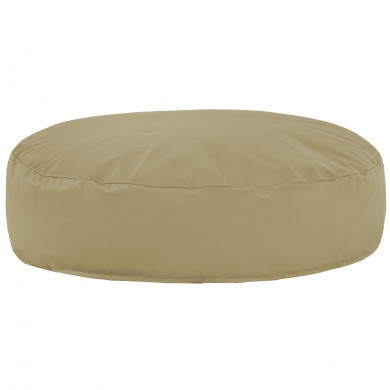 Beige Coussin Rond Monaco simili-cuir