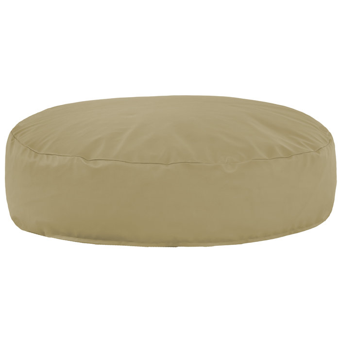 Beige Coussin Rond Monaco simili-cuir