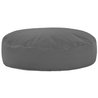 Gris Coussin Pouf Rond Monaco simili-cuir