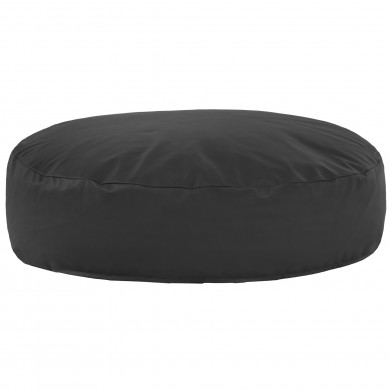 Noir Coussin Rond Monaco simili-cuir