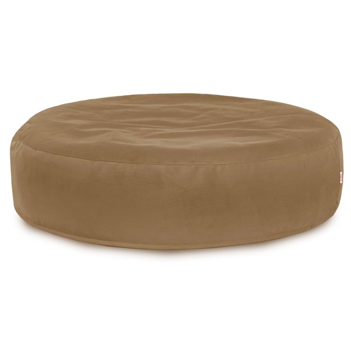 Beige Coussin Rond Monaco velours