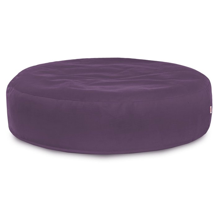 Violet Coussin Rond Monaco velours