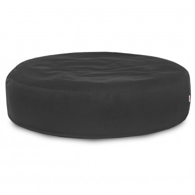Gris Coussin Pouf Rond Monaco velours