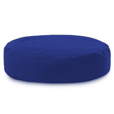Bleu foncé Coussin Pouf Rond Monaco Extérieur nylon