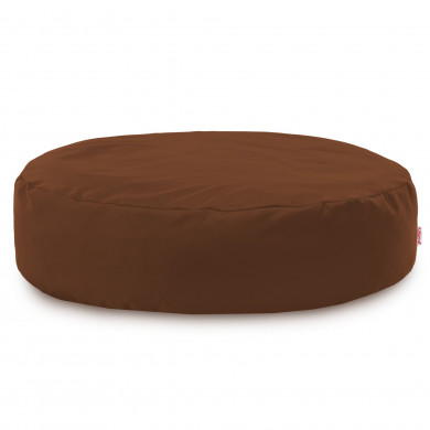 Marron Coussin Pouf Rond Monaco Extérieur nylon