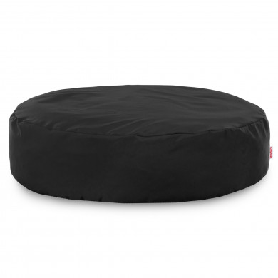 Noir Coussin Pouf Rond Monaco Extérieur nylon