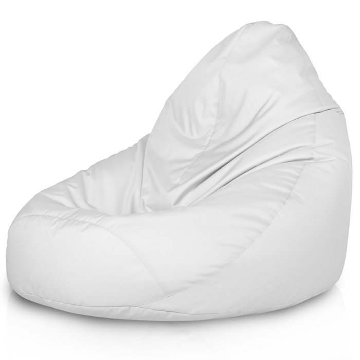 Blanc Pouf Poire de jardin Drop XXL nylon