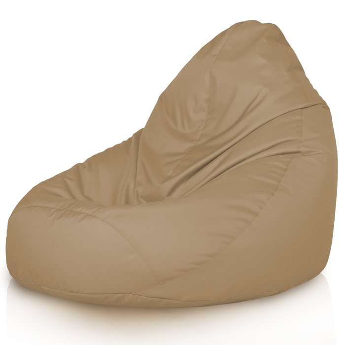 Beige Pouf Poire de jardin Drop XXL nylon