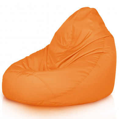 Orange Pouf Poire de jardin Drop XXL nylon