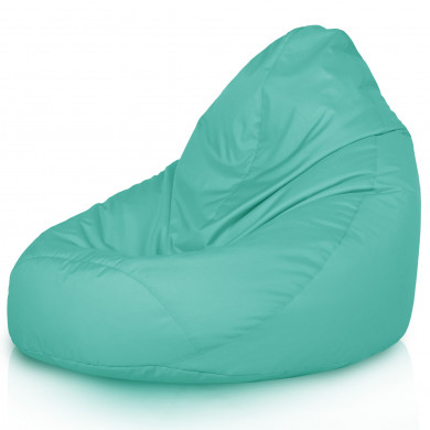 Turquoise Pouf Poire de jardin Drop XXL nylon