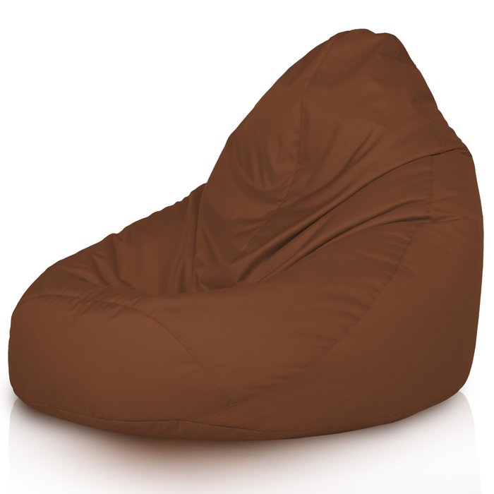 Marron Pouf Poire de jardin Drop XXL nylon