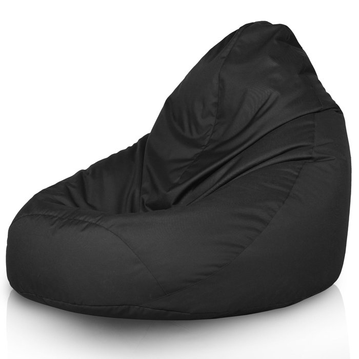 Noir Pouf Poire de jardin Drop XXL nylon