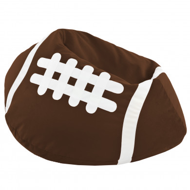 Marron Clair Pouf Ballon De Rugby Velours
