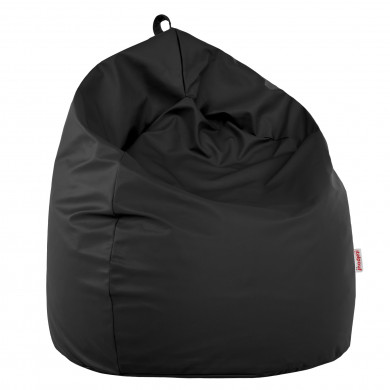 Noir Pouf Poire simili-cuir