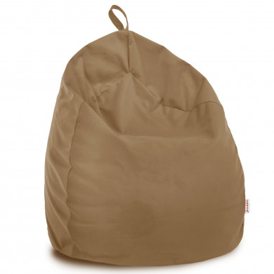 Beige Pouf Poire Enfants velours