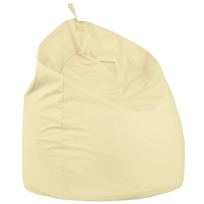 Crème Géant Pouf Poire XXL simili-cuir