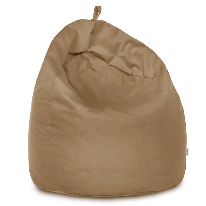 Beige Géant Pouf Poire XXL velours