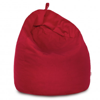 Rouge Géant Pouf Poire XXL velours